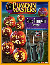 Faux pumpkin carving kit
